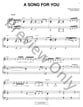 A Song for You piano sheet music cover